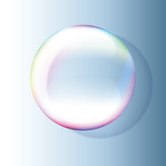 Transparent soap bubble may be used as text placeholder