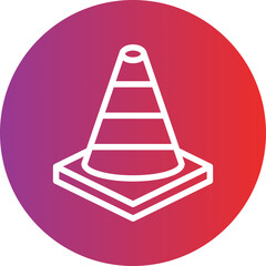 Vector Design Road Cone Icon Style