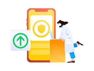 Medical Characters Anti-epidemic Flat Vector Concept Operation Hand Drawn Illustration
