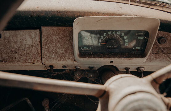 Old rusty farm truck