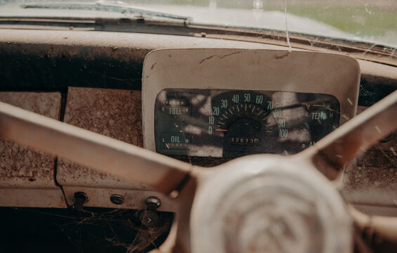 Old rusty farm truck