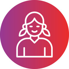 Vector Design Daughter Icon Style