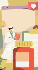 Medical Characters Anti-epidemic Flat Vector Concept Operation Hand Drawn Illustration
