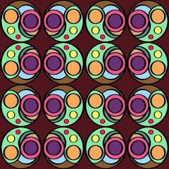 Circular coloring drawings, beautiful multicolored circles.