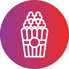 Vector Design Popcorn Icon Style
