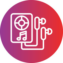 Vector Design Music Player Icon Style
