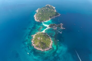 aerial view of Nangyuan. Thailand Island