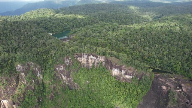Spectacular cinematic aerial footage of Tully Gorge Queensland Australia