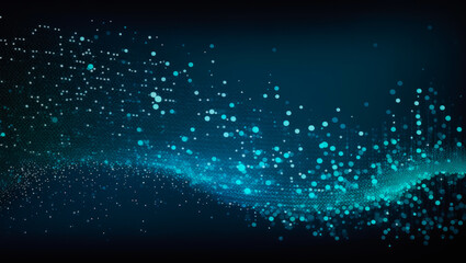 Abstract technology particles background. Network connection. Generative AI