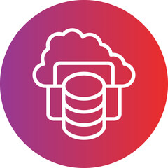 Vector Design Cloud Storage Icon Style