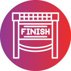 Vector Design Finish Line Icon Style