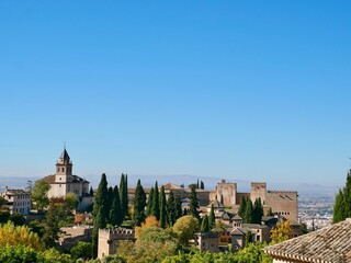 Fototapeta na wymiar Granada Spain Alhambra in nature 