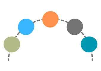 info graphic illustration of a circle with arrows