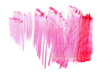 Watercolor hand drawn background. Pink and white background