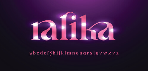 Ralika font alphabet letters outline linear contour typography techno digital characters.