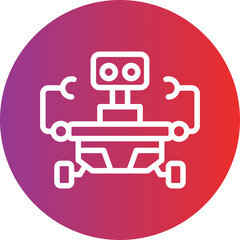 Vector Design Space Robot Icon Style