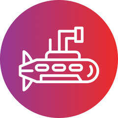 Vector Design Army Submarine Icon Style