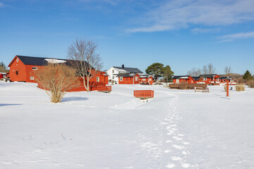 Winter on the coast of Helgeland in northern Norwa