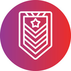 Vector Design Army Chevron Icon Style
