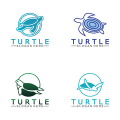 Turtle icon, Sea turtle vector illustration, Logo for buttons, websites, mobile apps and other design needs