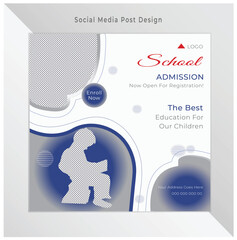 School Admission Social Media Post Template