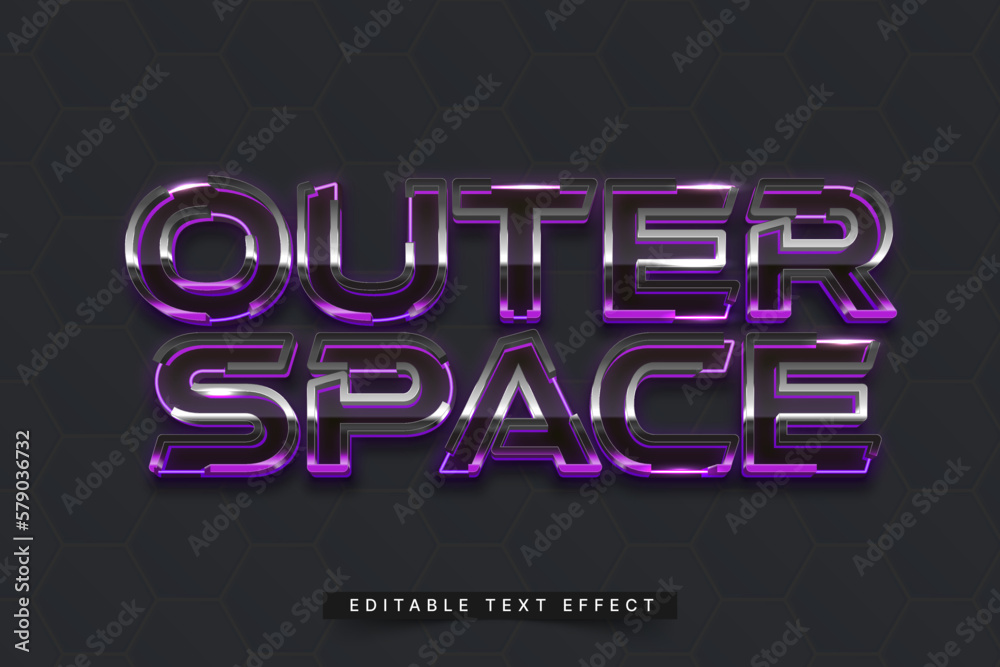 Wall mural 3d futuristic text effect generator