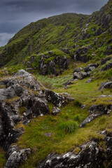 Fototapeta na wymiar Ireland. Westcoast. Ring of Kerry. Mountains. Rocks. Mystical
