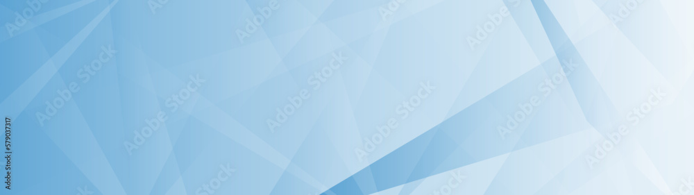 Leinwandbilder Abstract texture light blue colorful background banner panorama long vector with geometric triangular gradient shapes for website, business, print design template pattern