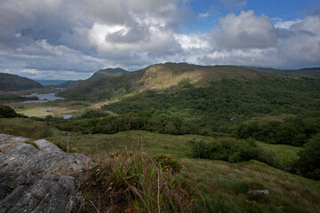 ireland, ring of Kerry, westcoast, mystical landscapes, valley, clouds, 