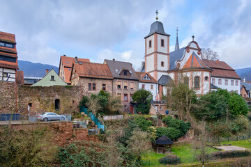 Fototapeta na wymiar Town of Four Castles Neckarsteinach, Hesse, Germany