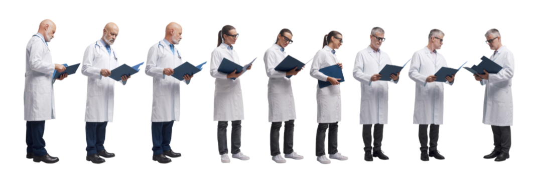 Professional doctor, medicine and healthcare concept, isolated