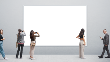 People at the contemporary art exhibition