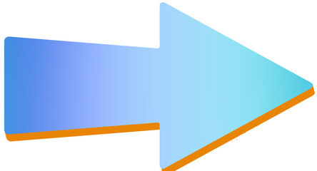 Arrow - symbol - Blue  color - no background - png file - transparent background for use by the designer.  Isolated from the front.  ideal for website, email, presentation, advertisement, image, post