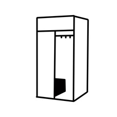 fitting room beauty care doodle