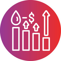 Vector Design Oil Price Increase Icon Style