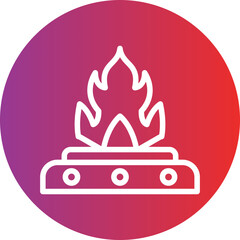 Vector Design Oil Fire Icon Style
