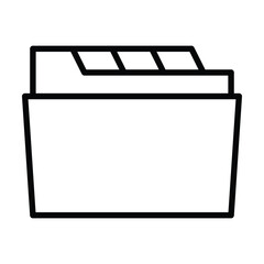 folder icon, file vector, office illustration