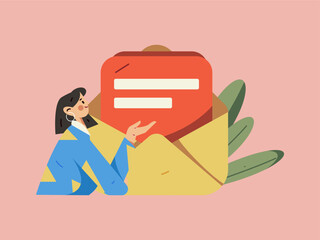 Festive Shopping E-Commerce Online Shopping People Flat Vector Concept Operation Hand Drawn Illustration
