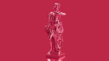 3d render brilliant magenta Artistic.Innovation sculpture