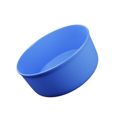 blue plastic bowl
