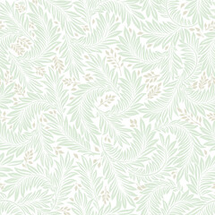 Floral vintage seamless pattern for retro wallpapers. Enchanted Vintage Flowers. Arts and Crafts movement inspired. Design for wrapping paper, wallpaper, fabrics and fashion clothes.