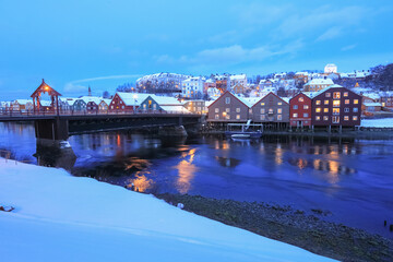 The Old Bridge ( den Gamle Bybru) in Trondheim, Norway