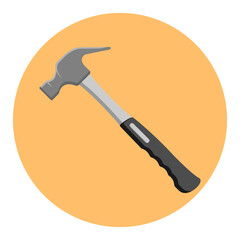 hammer vector icon for carpentry and construction