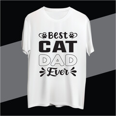 Best Cat Dad Ever t shirt design 
