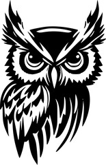 Owl - Minimalist and Flat Logo - Vector illustration
