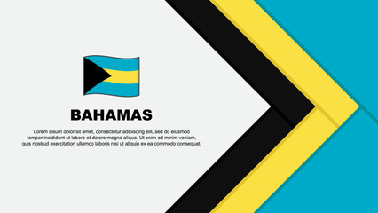 Bahamas Flag Abstract Background Design Template. Bahamas Independence Day Banner Cartoon Vector Illustration. Bahamas Cartoon