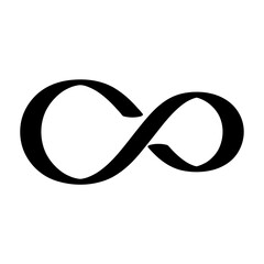 infinity artistic ribbon brush stroke vector illustration