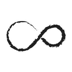 infinity artistic brush stroke vector illustration 