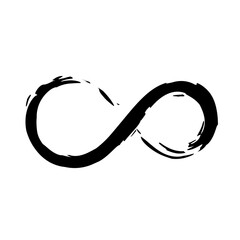 infinity artistic brush stroke vector illustration 