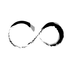 infinity artistic brush stroke vector illustration 